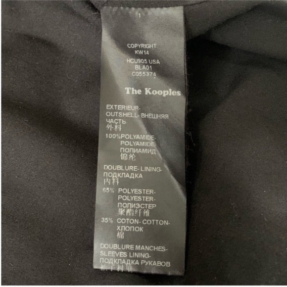 THE KOOPLES Double Zip Leather Arm Bomber Jacket Size Medium - Picture 16 of 16